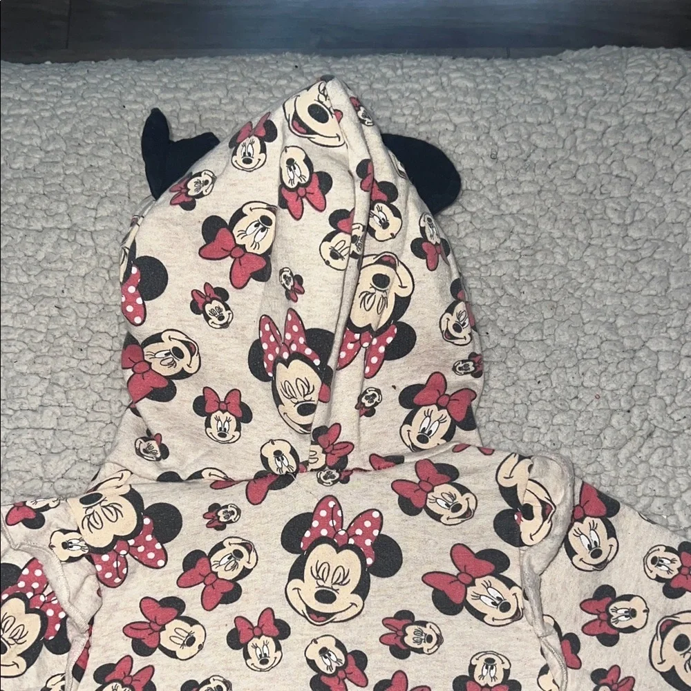 Disney Minnie Mouse Pink and White Kids Footie
